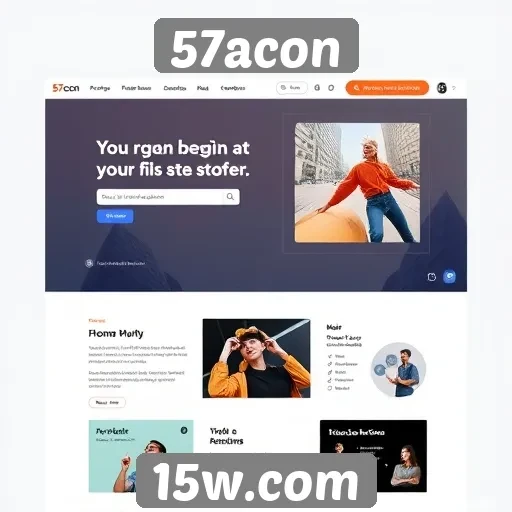 Destaques do design de interface no site 57acon