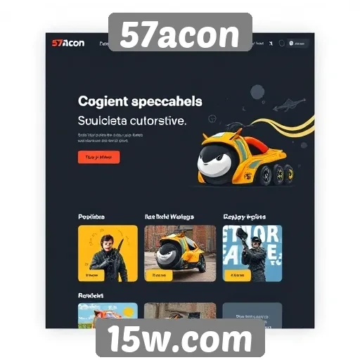 Análise da interface do site 57acon